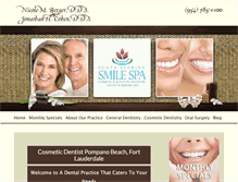 Tablet Screenshot of cosmeticdentistrypompanobeach.com